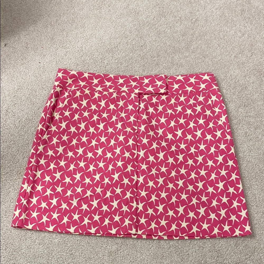 Jcrew Star Patterned Pink Skirt